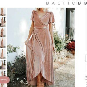 Baltic Born Dress. WORN ONCE: Like new! Beautiful ribbed champagne color!